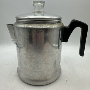 Aluminum Ware Stovetop Camping Percolator 7-Cup Coffee Pot Vintage